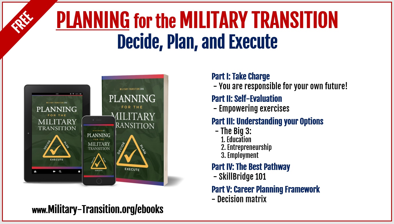 free resource to plan for the military to civilian transition